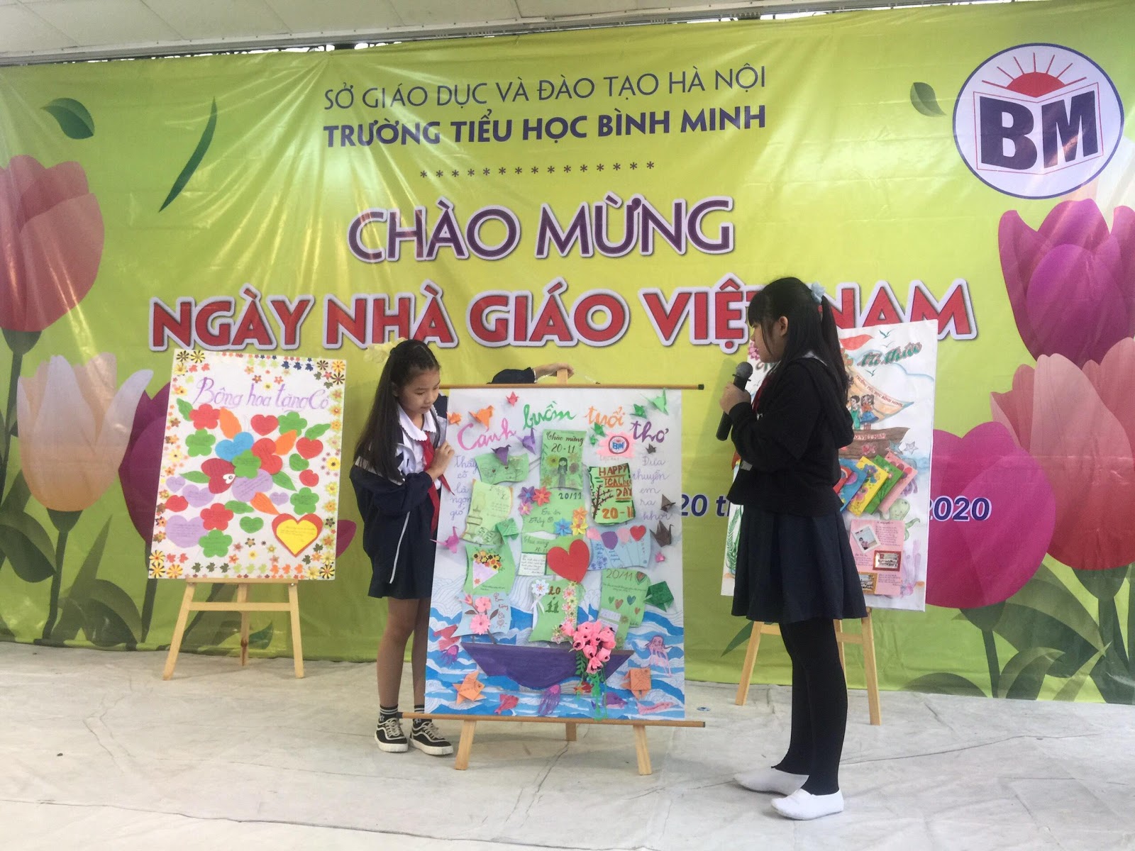 Hoạt động chào mừng Ngày Nhà giáo Việt Nam 20/11 của  Thầy và trò trường Tiểu học Bình Minh 5