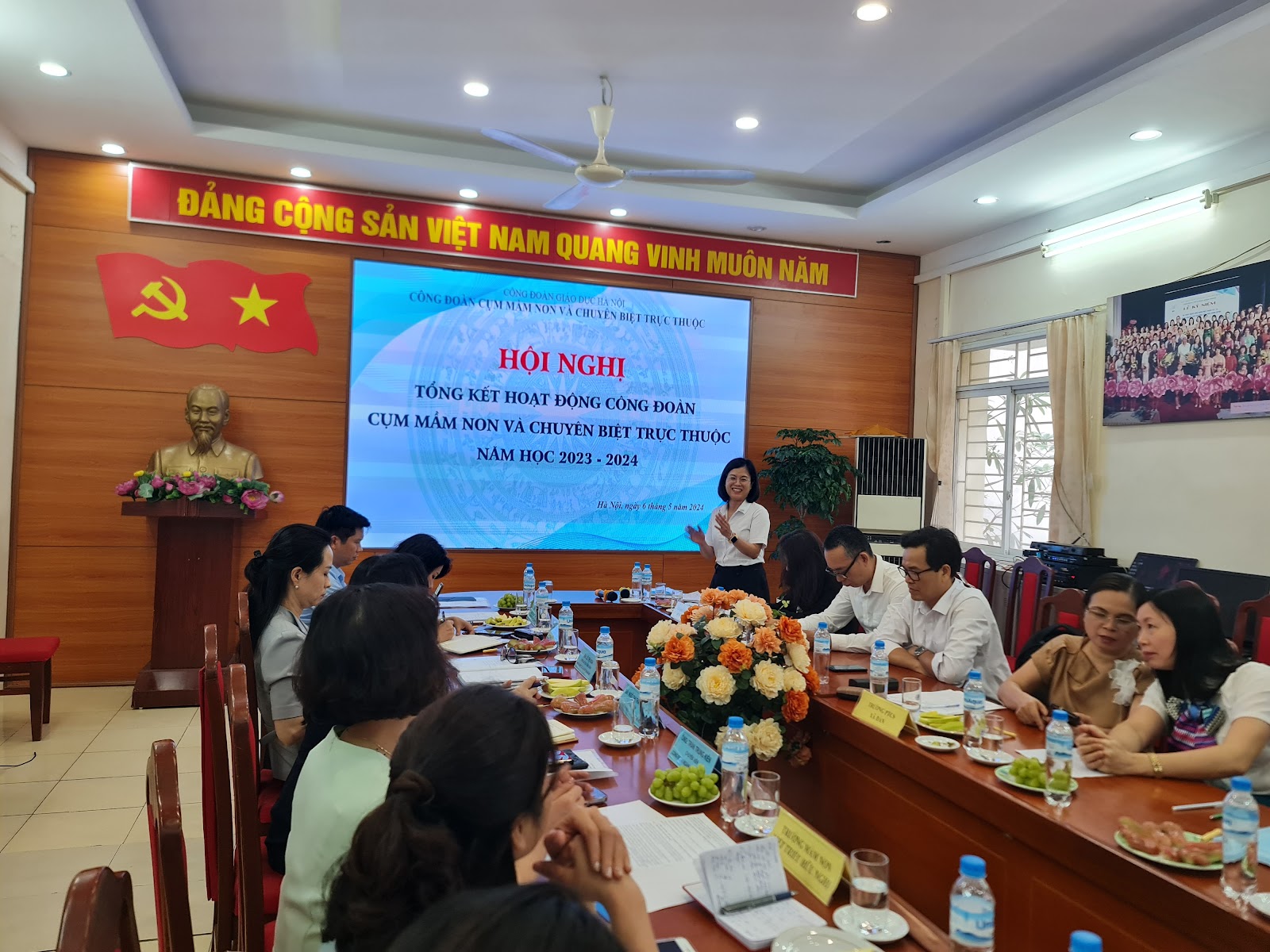 HỘI NGHỊ TỔNG KẾT HOẠT ĐỘNG CÔNG ĐOÀN CỤM TRƯỜNG  MẦM NON VÀ CHUYÊN BIỆT TRỰC THUỘC NĂM HỌC 2023 - 2024 9