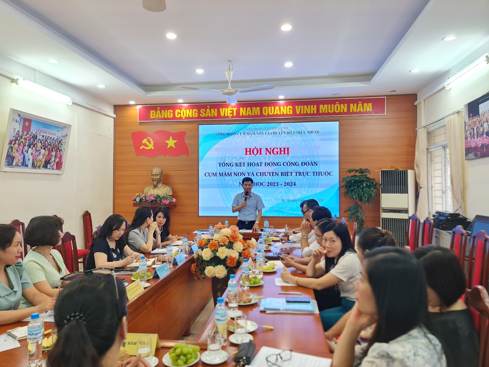 HỘI NGHỊ TỔNG KẾT HOẠT ĐỘNG CÔNG ĐOÀN CỤM TRƯỜNG  MẦM NON VÀ CHUYÊN BIỆT TRỰC THUỘC NĂM HỌC 2023 - 2024