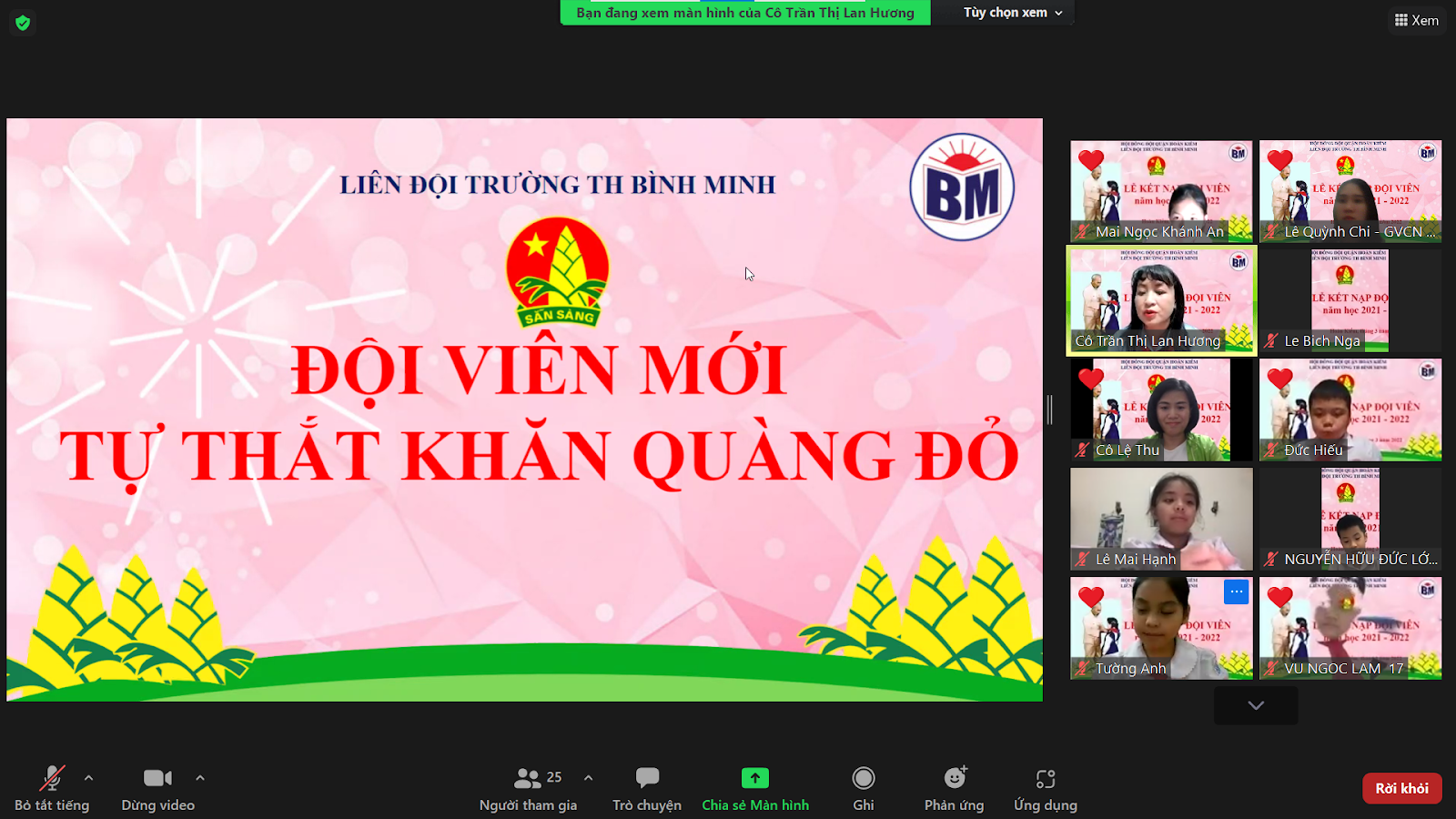 Lễ kết nạp Đội viên - niềm tự hào của mỗi học sinh trường tiểu học Bình Minh. 7