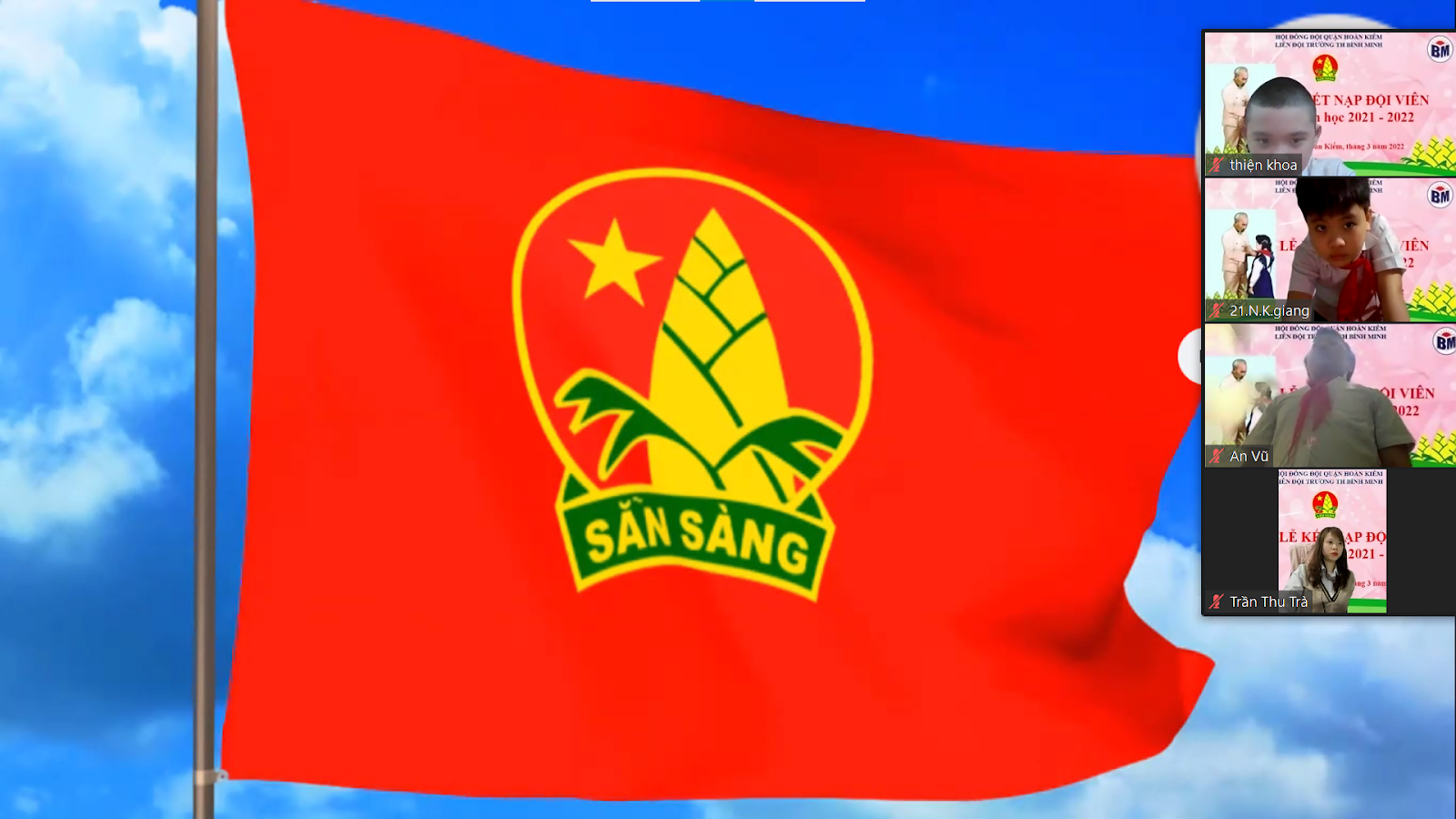 Lễ kết nạp Đội viên - niềm tự hào của mỗi học sinh trường tiểu học Bình Minh.