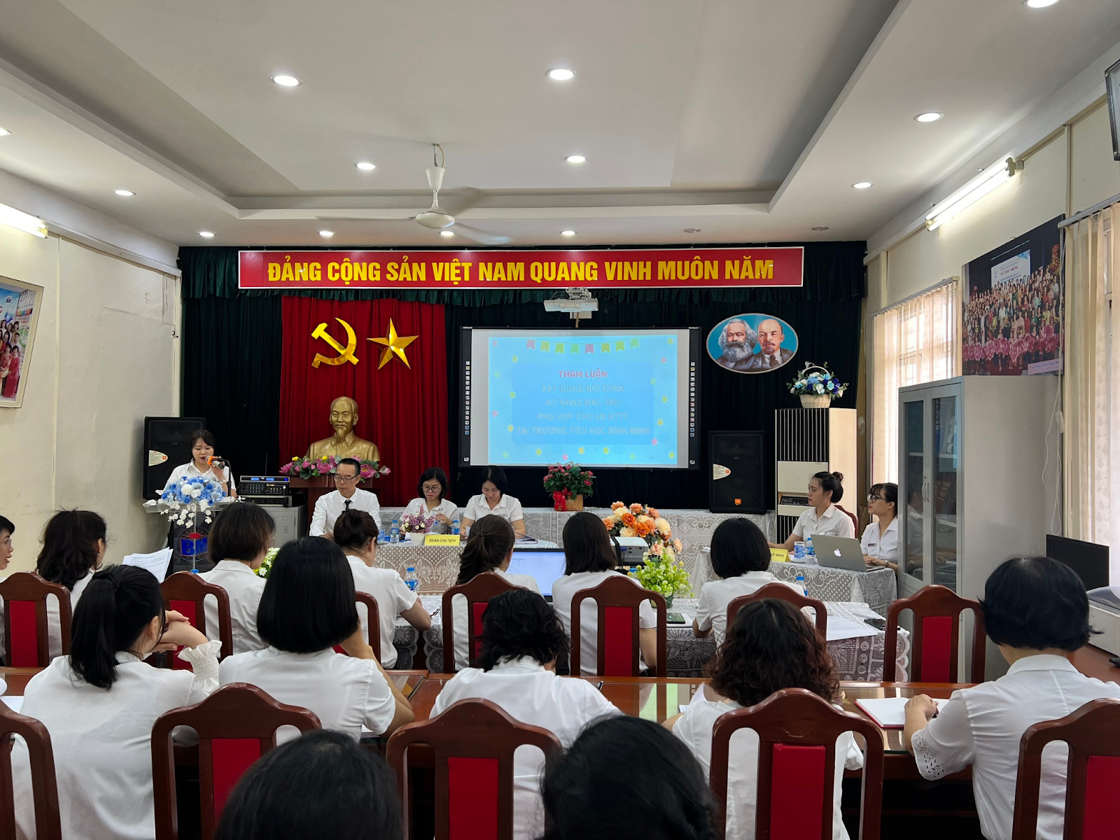 TRƯỜNG TIỂU HỌC BÌNH MINH LONG TRỌNG TỔ CHỨC HỘI NGHỊ NHÀ GIÁO, CÁN BỘ QUẢN LÝ GIÁO DỤC, NGƯỜI LAO ĐỘNG NĂM HỌC 2023 – 2024   2