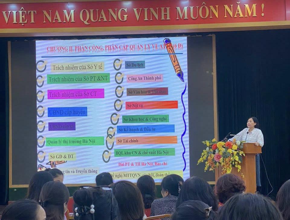 Trường Tiểu học Bình Minh tham gia tập huấn kiến thức An toàn thực phẩm tại bếp ăn tập thể trường học trên địa bàn quận Hoàn Kiếm năm 2023 2