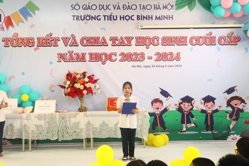 Trường tiểu học Bình Minh tổng kết và chia tay học sinh lớp 5 năm học 2023 - 2024 13