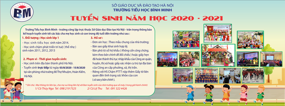 Tuyển sinh năm học 2020 - 2021