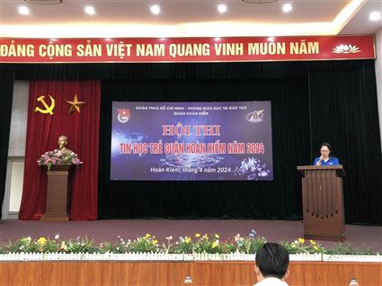 HỌC SINH TRƯỜNG TIỂU HỌC BÌNH MINH THAM GIA HỘI THI TIN HỌC TRẺ QUẬN HOÀN KIẾM NĂM 2024