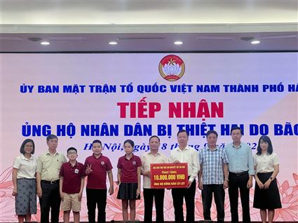 TRƯỜNG TIỂU HỌC BÌNH MINH PHÁT ĐỘNG CHƯƠNG TRÌNH “QUYÊN GÓP ỦNG HỘ ĐỒNG BÀO LŨ LỤT - YÊU THƯƠNG KẾT NỐI SẺ CHIA