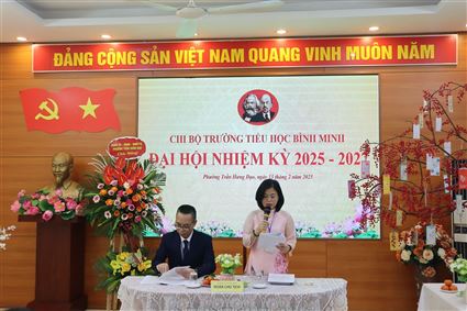 ĐẠI HỘI CHI BỘ TRƯỜNG TIỂU HỌC BÌNH MINH NHIỆM KỲ 2025 - 2027