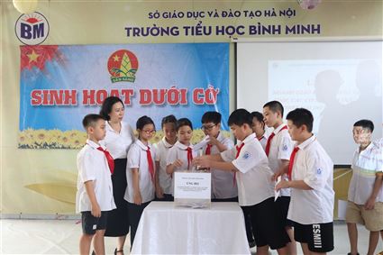TRƯỜNG TIỂU HỌC BÌNH MINH ỦNG HỘ ĐỒNG BÀO BỊ THIỆT HẠI DO MƯA LŨ SAU BÃO SỐ 11 