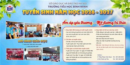 THÔNG BÁO TUYỂN SINH NĂM HỌC 2026 - 2027