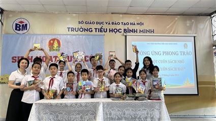 HỌC SINH BÌNH MINH SÔI NỔI THAM GIA CÁC HOẠT ĐỘNG HƯỞNG ỨNG NGÀY HỘI SÁCH VIỆT NAM 21/4 – NGÀY SÁCH VÀ BẢN QUYỀN THẾ GIỚI 23/4