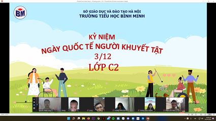 Không khí vui vẻ của cô trò trong hoạt động kỷ niệm  Ngày Quốc tế Người khuyết tật 3/12