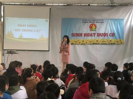 Trường Tiểu học Bình Minh phát động và hưởng ứng Tết trồng cây “Đời đời nhớ ơn Bác Hồ” Xuân Quý Mão 2023 gắn với xây dựng trường học xanh, sạch, đẹp